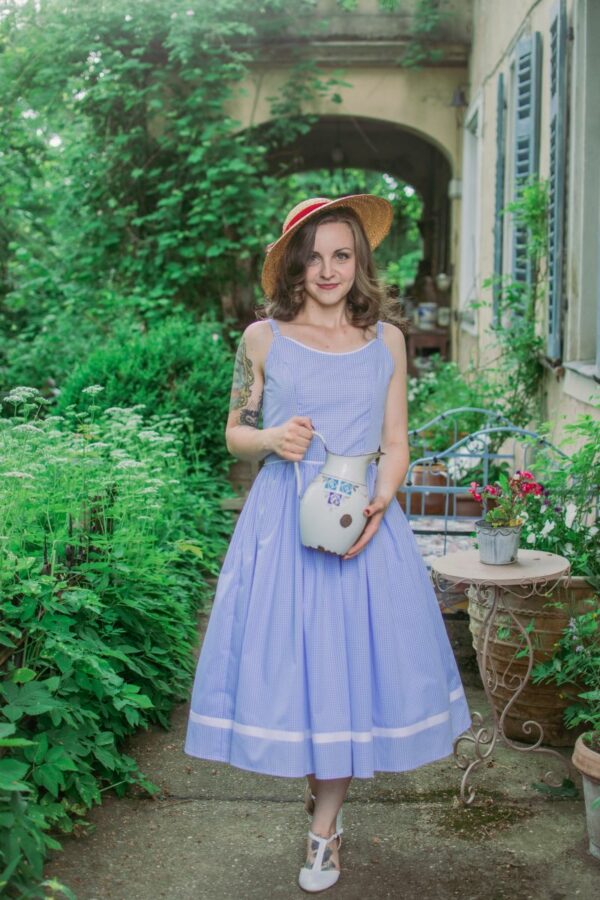 Kleid Mona Vichy hellblau